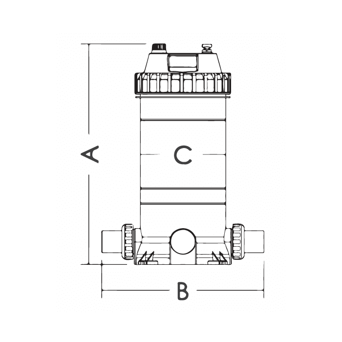 Medidas de clorinador salino Emaux modelo CLL-50