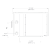 Medidas de bomba de calor para piscina Rheem - Crosswind