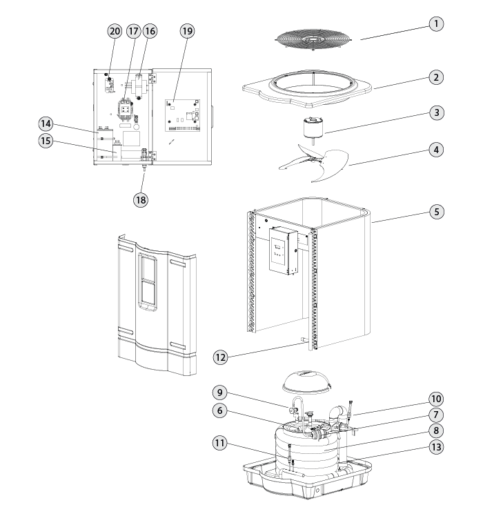 Despiece de bomba de calor Heat Pump